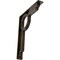 Ekena Millwork Maria Wrought Iron Bracket, (Triple center brace), Antiqued Pale Gold 2"W x 12"D x 15"H BKTM02X12X15TMAAPG - alternate 1